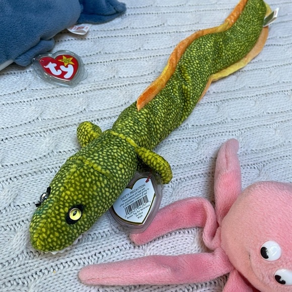 Ty beanie baby sea life bundle. Mirror, Inky & Crunch. All w tags & protectors - Picture 5 of 8